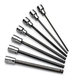 7 Piece 3/8-Inch Drive 5/32-Inch to 3/8-Inch Long Ball Hex Bit Set