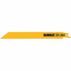 8" 14TPI STRAIGHT BACK BI-METAL RECIPROCATING SAW BLADE (5 PACK)