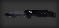 Emerson Alliance - Black, Serrated Pocket Knife