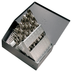 29 Piece 1/16"-1/2" High Speed Steel Jobber Drill Bit Set