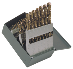 29 Piece 1/16"-1/2" High Speed Steel Jobber Drill Bit Set