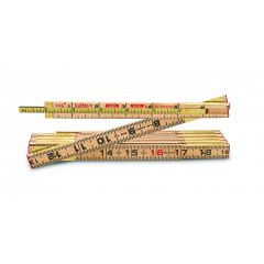 6' x 5/8" Wood Rule Red End with 6" Slide Rule Extension