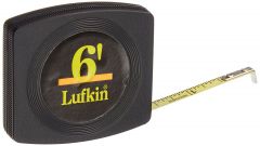 1/4" x 6' Pee Wee Pocket Tape Measure, Black Case