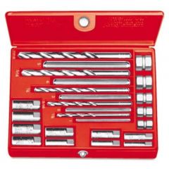 EXTRACTOR, SCREW, SET, 10 PCS., 1/4" - 1/2" CAP., 1-1/4 LB., UPC# 095691355850