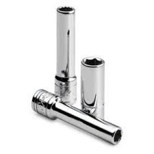 6 Point 1/4" Drive Deep Socket, 1/8", Chrome