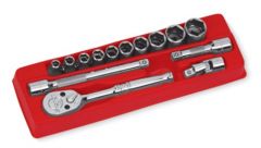 14 pc 1/4" Drive 6-point SAE Shallow General Service Socket Set