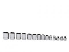 14 pc 3/8" Drive 6-Point SAE Flank Drive Shallow Socket Set