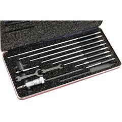 2" - 12" Range Solid -Rod Inside Micrometer Set With Padded Case
