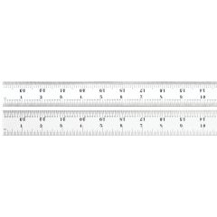 24" Spring Tempered Steel Rule with Inch Graduations