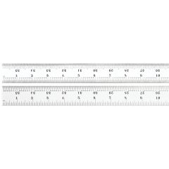 36" Spring Tempered Steel Rule with Inch Graduations
