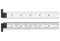 6" Spring-Tempered Steel Rules with Inch Graduations, Graduations at 16ths, Quick-Reading 32nds, 64ths, Aircraft Quick-Reading 100ths