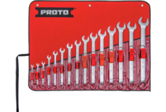 PROTO® TETHER-READY 15 PIECE SATIN METRIC COMBINATION ASD WRENCH SET - 12 POINT