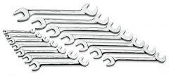 14 pc SAE Four-Way Angle Head Open-End Wrench Set (3/8-1-1/4")