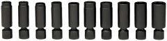 11 Piece 3/8" Drive 6 Point Deep Metric Universal Power Socket Set 9mm - 19mm