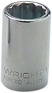 15MM 1/2" Drive 12 Point Chrome Metric Socket