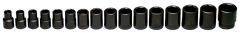 16 Piece 1/2" Drive 6 Point Standard Metric Socket Set