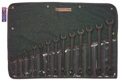 14-Piece 12 Point Black Combination Wrench Set, 3/8"-1-1/4"