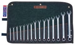 15 Piece 12-Point Combination Wrench Set, 7mm - 22mm